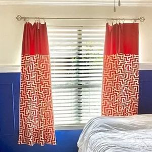 2 Red & White Custom Canvas Panels